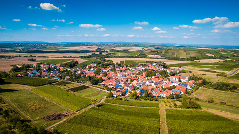 Luftaufnahme von Rommersheim in Rheinhessen